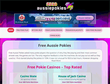 Tablet Screenshot of freeaussiepokies.com